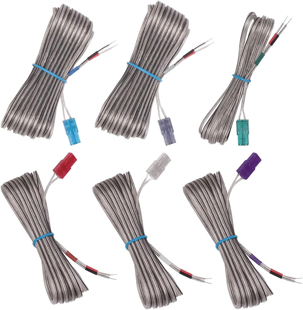 Set of 6 Speaker Wire Cord Cable Kit for Sony Speaker DAV-DZ150K DAV-DZ151KB DAV-DX170 DAV-DZ170 DAV-DZ171 DAV-DZ175 HBD-N990W HBD-N995W HBD-N9200W HBDN9200W HBD-N9200WB HBD-N9200WL