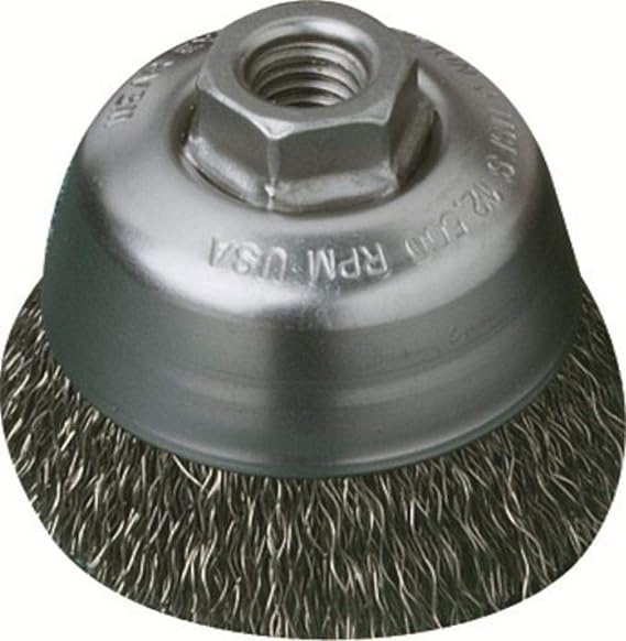 United Abrasives-SAIT 03512 3-1/2-Inch by .020-Inch by 5/8-11 Knot Stainless Steel Brush, 1-Pack