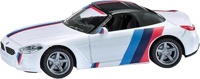 Siku 2347, BMW Z4 M40i, 1:50, MetalPlastic, White, Toy car for Children, Removable Wheels, Incl. Sheet with Stickers in The M-Design