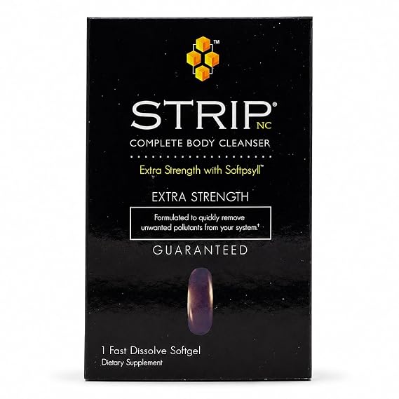 Strip NC Extra Strength Complete Body Cleanser - 1 Fast Dissolve Softgel | Single-dose formula in a fast-dissolve softgel for convenient, on-the-go use. Simple herbal body cleanseno mixing needed.