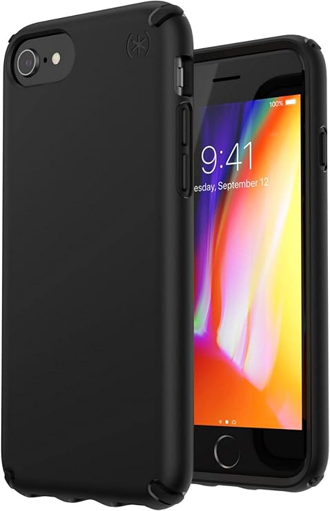 Speck - Presidio Lite Case for Apple iPhone 6, 6s, 7, 8 and SE (2nd Generation) - Thermoplastic Polyurethane,Black