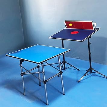 Table Tennis Self Training Equipment, Ping Pong Rebound Board with Red Rubbers for Adult Kids, Height Adjusted Ping-Pong Sparring Springback Machine with Table