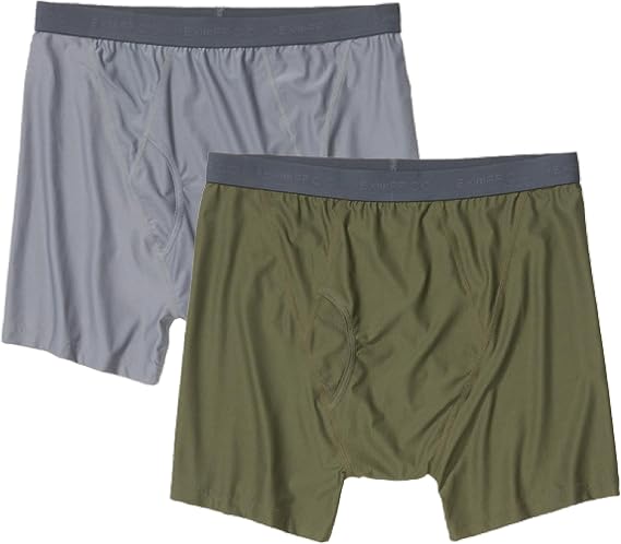 Exofficio Men's Give-N-Go 2.0 Boxer Brief 2 Pack - Breathable Durable Easy Care Travel Underwear
