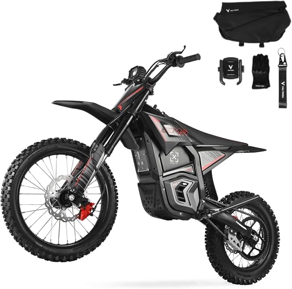 EM5 Pro Electric Dirt Bike,5600W,52MPH,Range 60 MI,3 Speed Modes