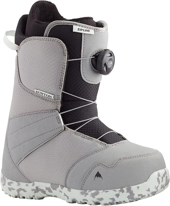 Burton Zipline BOA Kids Snowboard Boots Sz 5 Gray/Neo-Mint
