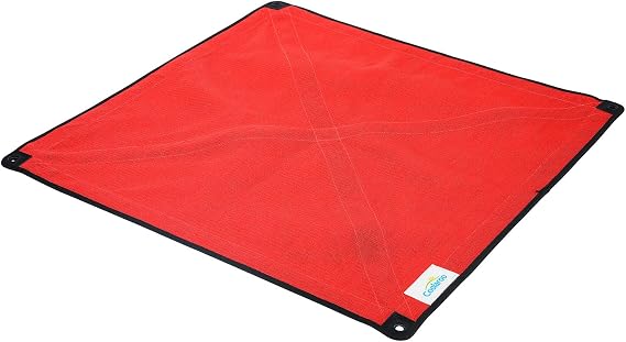 Coolaroo On The Go Cooling Elevated Dog Bed Replacement Cover, Portable for Travel & Camping, Collapsible for Storage, King, Red