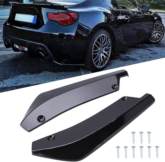 JMTBNO Universal Rear Bumper Lip Diffuser Splitter Canard Spoiler Compatible with Audi A3 A4 A5 A6 A7 B8 S3 Kia Optima K5 Forte Volkswagen VW Jetta Sedan