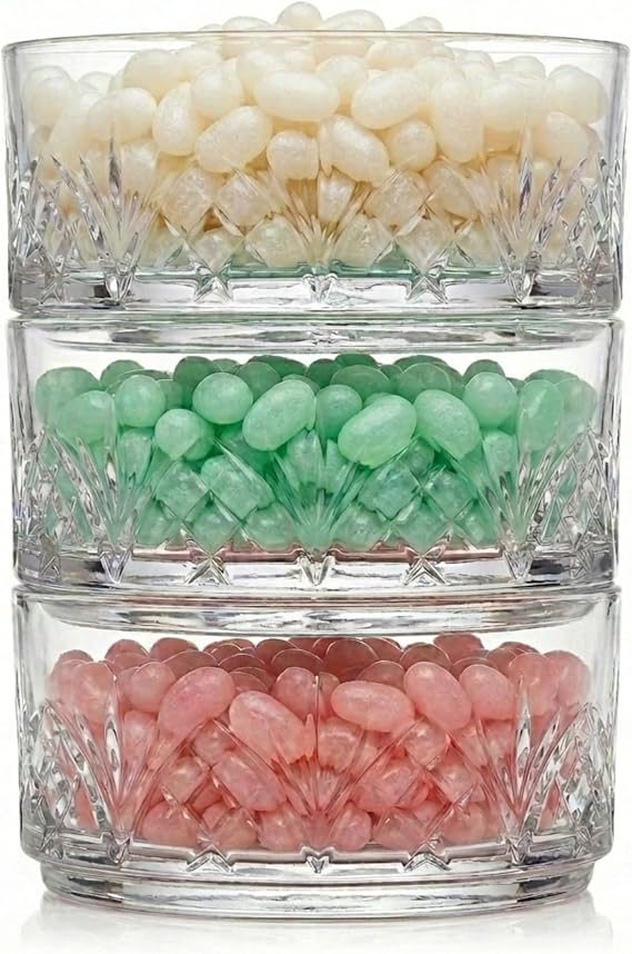 Godinger Snack Bowls, Stackable Nut Bowl Set of 3 - Dublin Collection