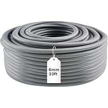 6mm Quick Connect PVC Garden Drip Irrigation Pipe Automatic Irrigation Equipment Very Suitable for DIY Garden Irrigation Systems, Hydroponics, Sprinkler Irrigation Pipes (One Set of 10m)