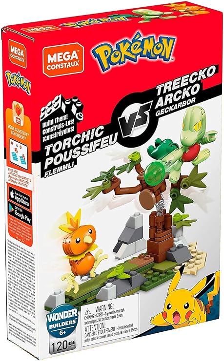 Mega Construx Pokemon Battle Pack | Torchic VS. Treecko
