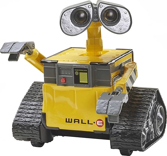 Mattel Disney Pixar WALL-E RC Robot Toy with 20+ Lights & Sounds, Hello WALL-E Action Figure & Remote Control
