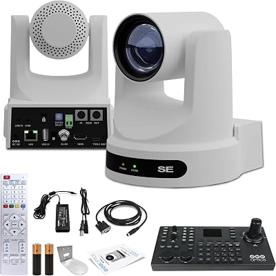 PTZOptics Move SE PTZ Camera with 12x Optical Zoom SuperJoy PTZ Controller  Mount