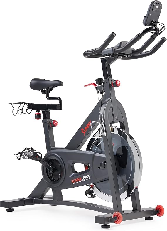 Sunny Health & Fitness Smart Indoor Cycling Exercise Bike for Home Cardio
