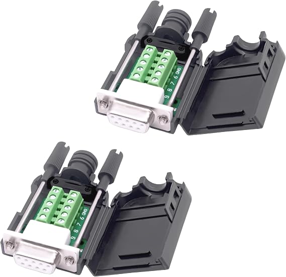 DB9 Female Solderless Connector Breakout Board 2pcs