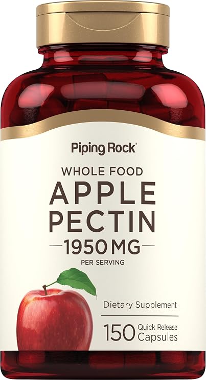 Piping Rock Apple Pectin Capsules 1950 mg | 150 Count | Dietary Supplement