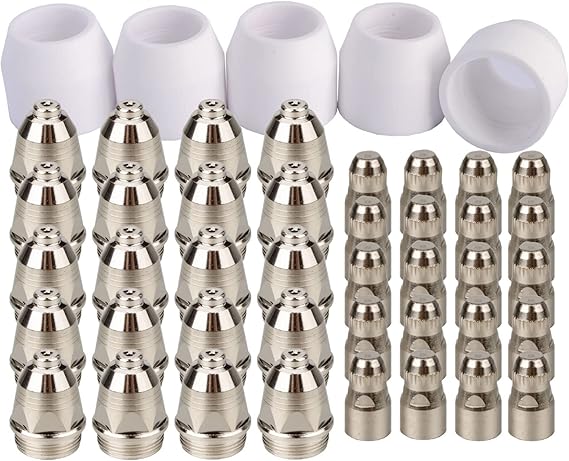 P80 Plasma Cutter Nozzle Electrodes Consumables 1.1 Tip 40Amp 45pcs Kit