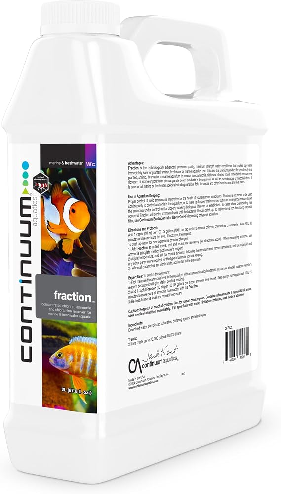 Continuum Aquatics Fraction, Water Conditioner for All Aquariums 2L