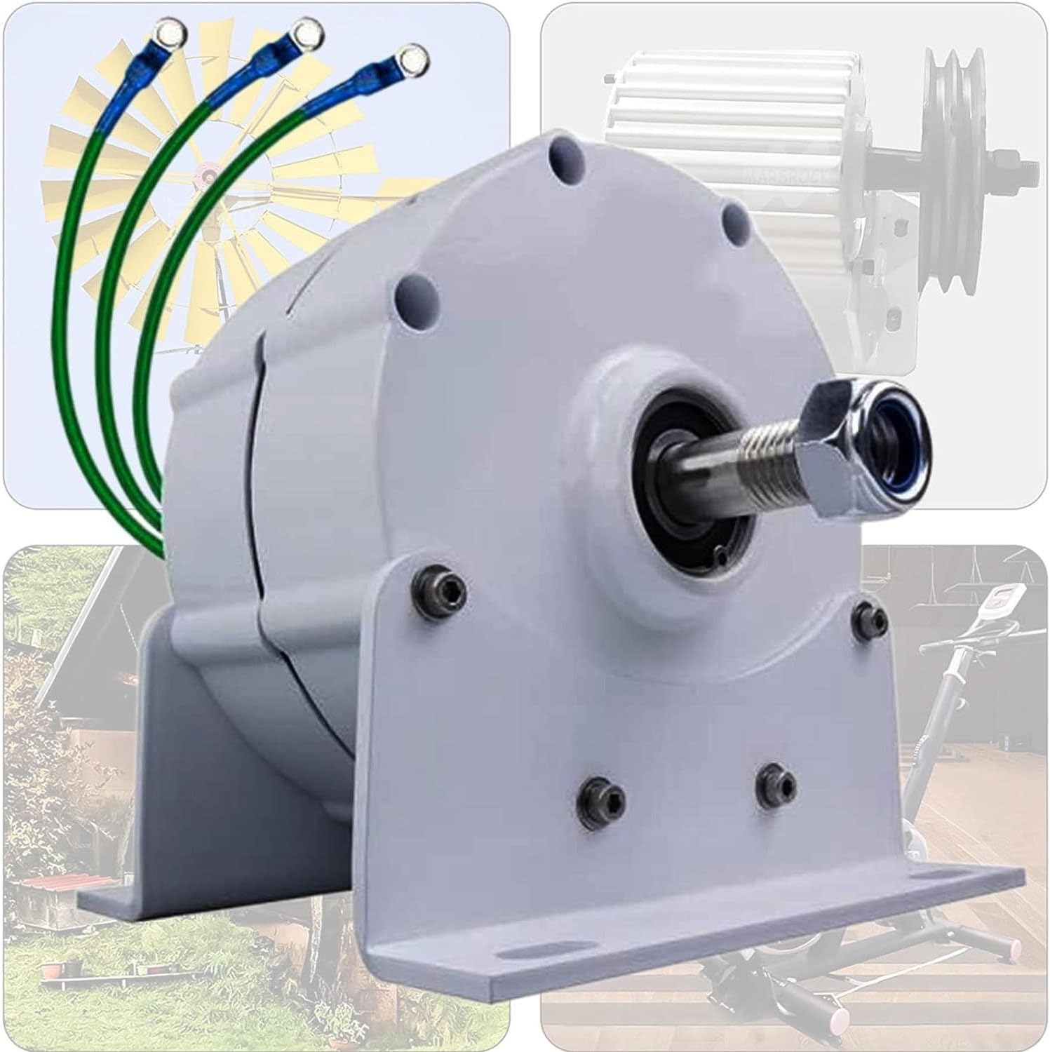 10kw Permanent Magnet Generator 110-220V, DIY Ac Alternator, Generator Low Speed 8000W 12V 24V 3 Phase Gearless Permanent Magnet Ac Alternators for Wind Water Turbine Diesel Engine,110V