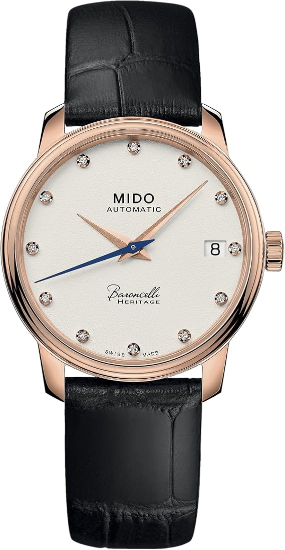 MIDO Baroncelli Heritage Lady - Swiss Automatic Watch for Women - Ivory Dial - Case 33mm - M0272073626600