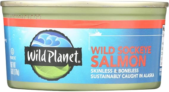 Wild Planet, Wild Sockeye Salmon, 6.00 OZ (Pack of 12) (Value Bulk Multi-Pack)