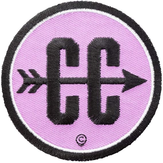 PatchStop Cross Country Purple Iron On Patches for Clothing Jeans - 2.75in Round Small DIY Sew On Patch for Jackets Bags - Embroidered Decorative Active Living Patches