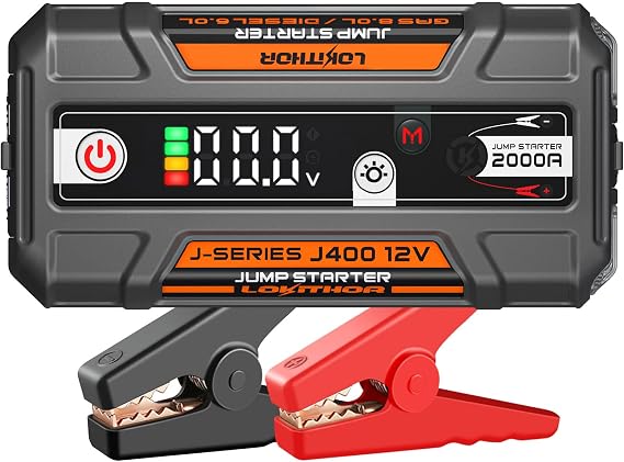 LOKITHOR J400 Portable Jump Starter for Upto 8.0L Gas & 6.0L Diesel Engines