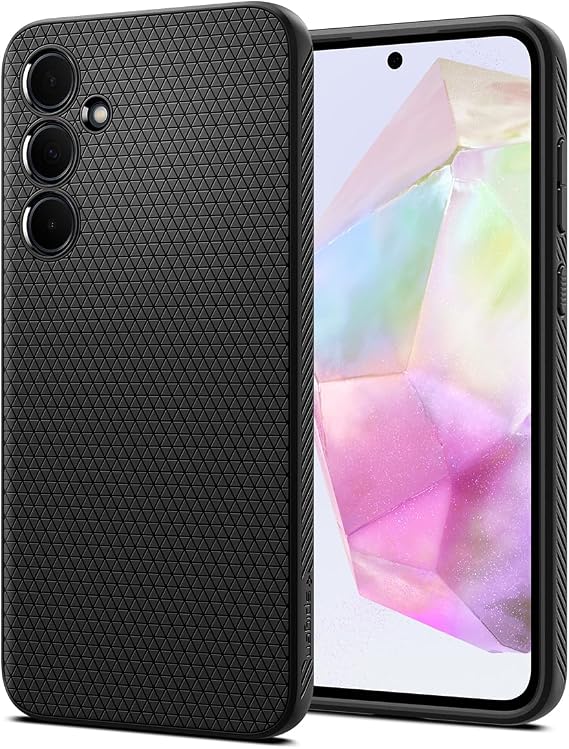 Spigen Galaxy A35 ile Uyumlu Kılıf Liquid Air Matte Black - ACS07519