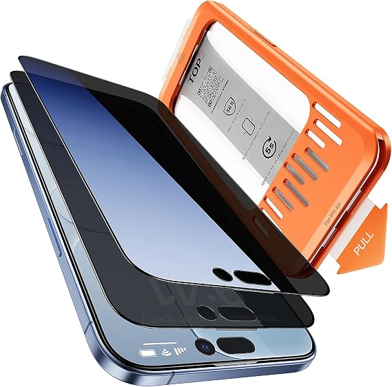 Tigowos 2-Packs for iPhone 17 Pro Privacy Screen Protector,28Anti-spy,Double Shatterproof Tempered Glass,9H+ Hardness,99.99% HD Clear,Full Coverage,Bubble Free,Easy Installation