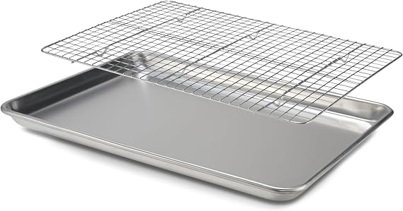 Checkered Chef Baking Sheet and Cooling Rack Set for Cooling and Baking