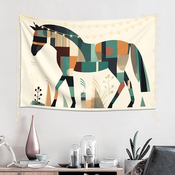 Baxozud horse Tapestry Psychedelic Tapestry Wall hanging Bedding Tapestry