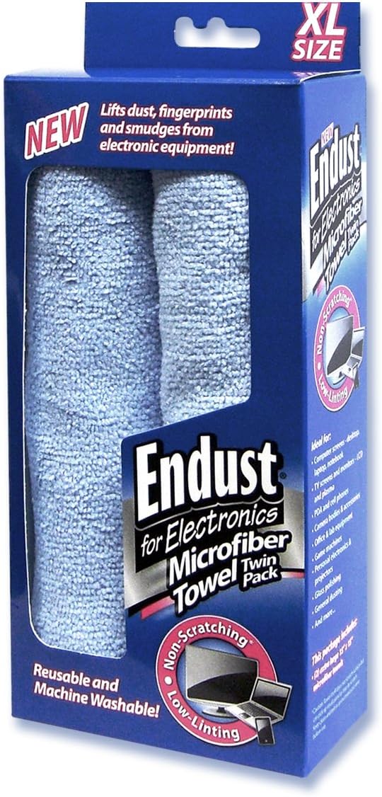 Endust for Electronics; Microfiber Towel 2-Pack (END11421)