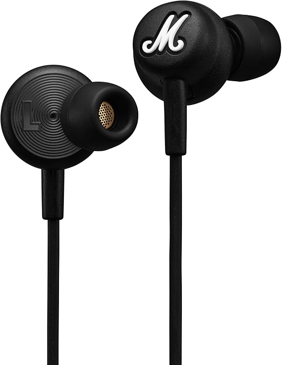 Marshall Mode USB-C Wired Earbuds - Built-in Microphone | Customizable Fit | Tangle-Resistant Cord | Dynamic Drivers - Black