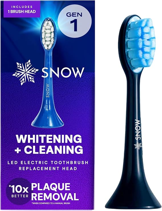Snow Replacement Head for LED Electric Toothbrush - Soft Bristles & Sonic