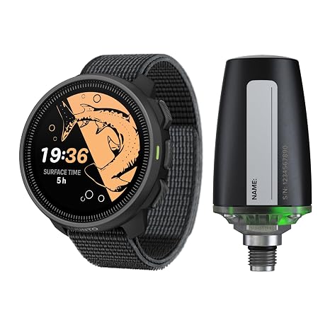 SUUNTO Nautic S Dive Watch Computer w/Bright AMOLED Display Tank POD, Wireless Tank Pressure Transmitter