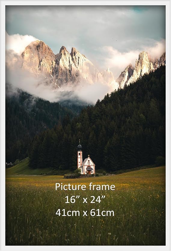 Giftgarden 40x60cm Picture Frame White, Aluminum 16x24 inch Poster Frame for Wall-Mounted Horizontal or Vertical