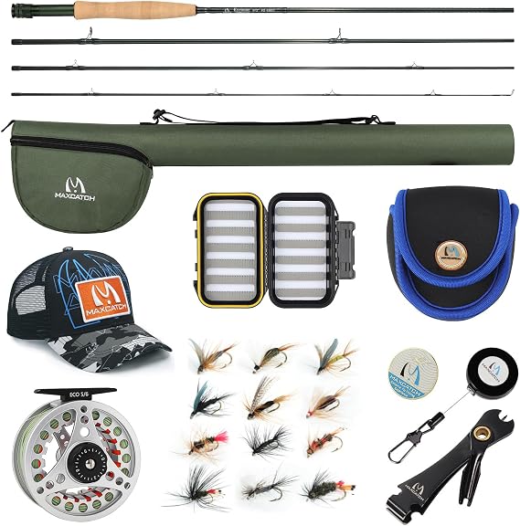 MAXIMUMCATCH Maxcatch Extreme Fly Fishing Combo Kit 3/4/5/6/7/8 weight Fly Rod and Reel Outfit