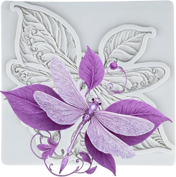 Dragonfly Silicone Mold Dragonfly Polymer Clay Molds | DIY Crafts Epoxy Resin Casting Air Dry Polymer Clay Plaster Jewelry Making