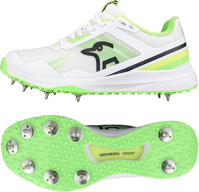 Kookaburra KC 2.0 Spike Cricket Shoe - Yellow/Green