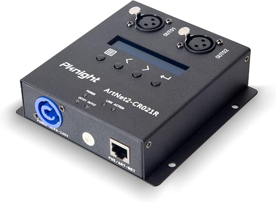 Pknight 2-Universe Bidirectional ArtNet to DMX512 Node with PoE