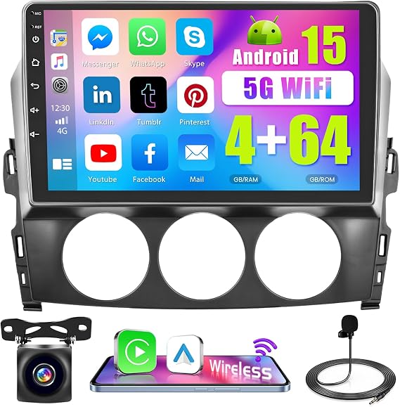 [DSP & EQ] 4+64G Android 15 Car Radio for Mazda MX-5 Miata 2006-2015