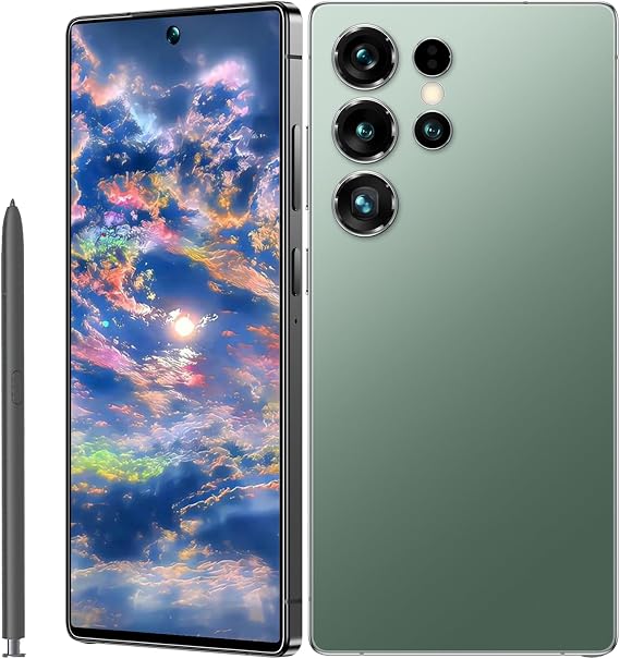 G25 Ultra 5G Unlocked Smartphone with S Pen | 8GB+256GB | 7000mAh Long-Lasting Battery | 7.3" FHD+ 120Hz Display | 108MP Pro Camera | Face ID/Dual SIM/GPS Global Version Green