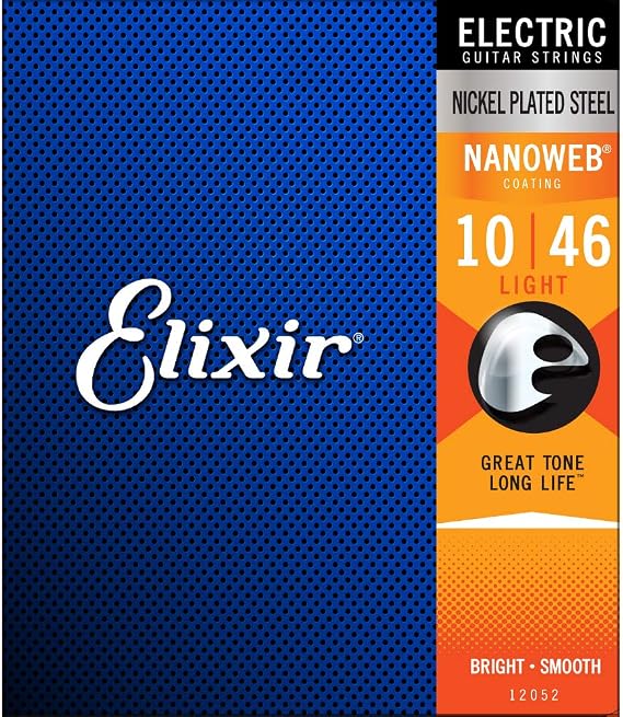 Elixir Nanoweb Electric Guitar Strings | 3 Pack | Light | 10-46
