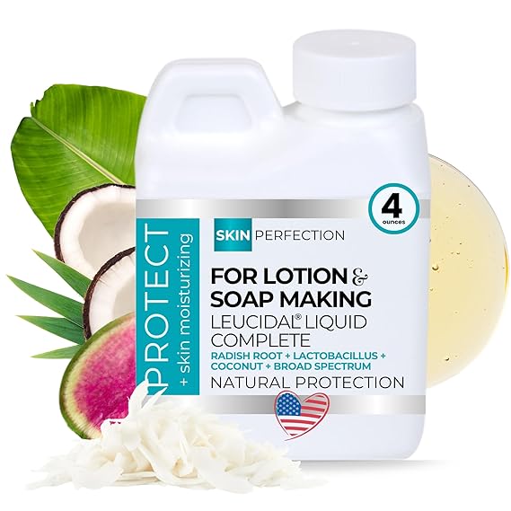 Leucidal Liquid Complete Natural Preservative Alt for DIY Skincare, 4 oz