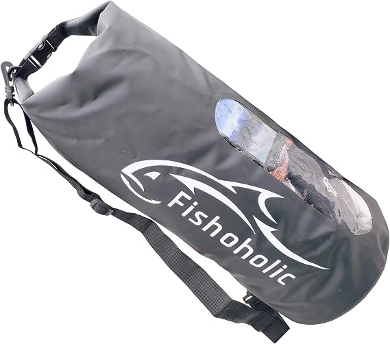 Fishoholic Waterproof Gear Dry Bag - Fail-Safe Snap - See-Through Design
