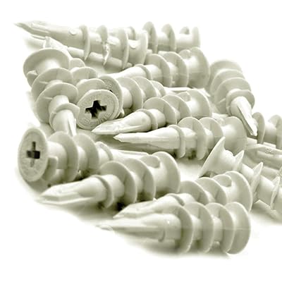 Wideskall Self Drilling Drywall Nylon Anchors Fit #6 - #8 Fastener Screws Pack of 120
