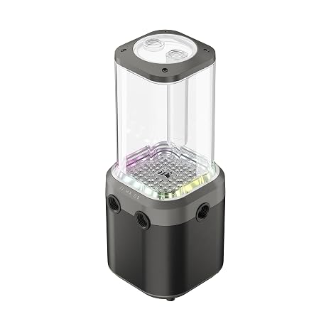 CORSAIR iCUE Link XD5 RGB Elite Pump Reservoir Unit - D5 PWM Pump - 22 Addressable RGB LEDs - 440ml Transparent Reservoir - Stealth Grey