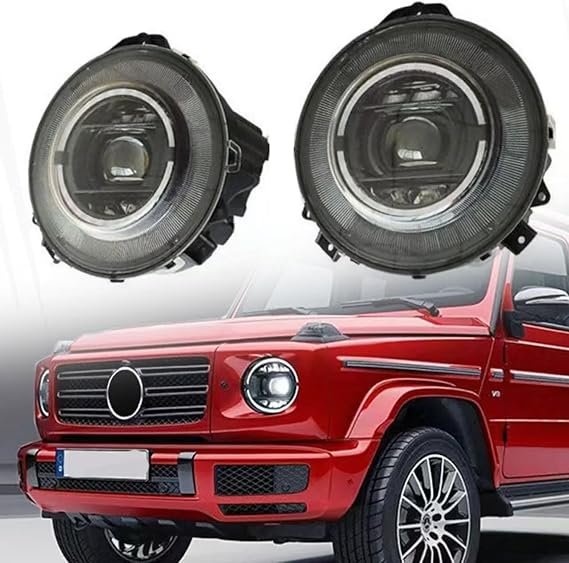 CAMIL W463 Upgrade Headlight Assembly Set with W464 New G Class Look & Dynamic LED Compatible with Mercedes Benz G Class G350 G500 G550 G63 G65 Year 2009-2018.