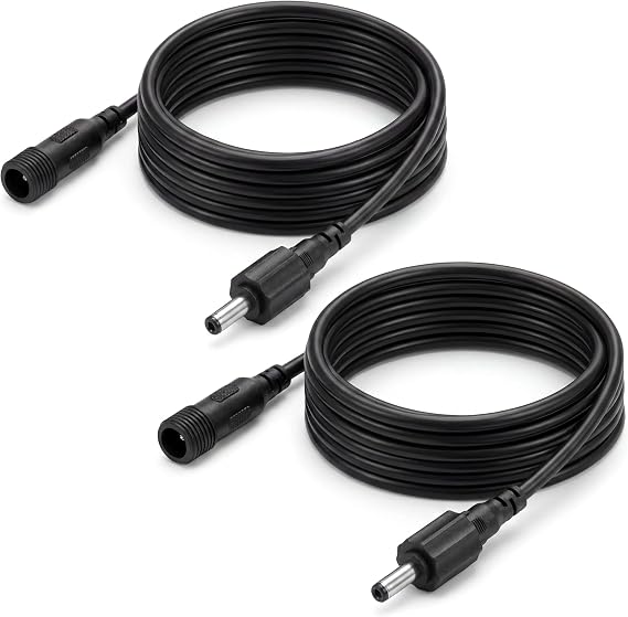 Power Extension Cables 2 Pack, Waterproof LED Landscape Lighting Low Voltage Spotlights Garden Lights for Patio Yard Driveway Pathway (Garden Lights Extension Cable,2M(6.5ft)/Pack)