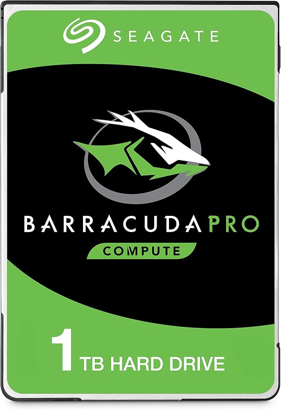 Seagate BarraCuda Pro 1TB Internal Hard Drive Performance HDD 2.5 Inch SATA 6 Gb/s 7200 RPM 128MB Cache for Computer Desktop PC Laptop, Data Recovery Frustration Free Packaging (ST1000LM049)