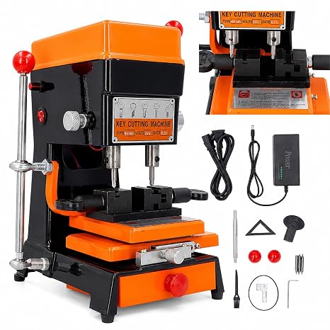 Vertical Key Cutting Machine, Professional Copy Duplicator with 5 Duplication Types, Easy to Operate